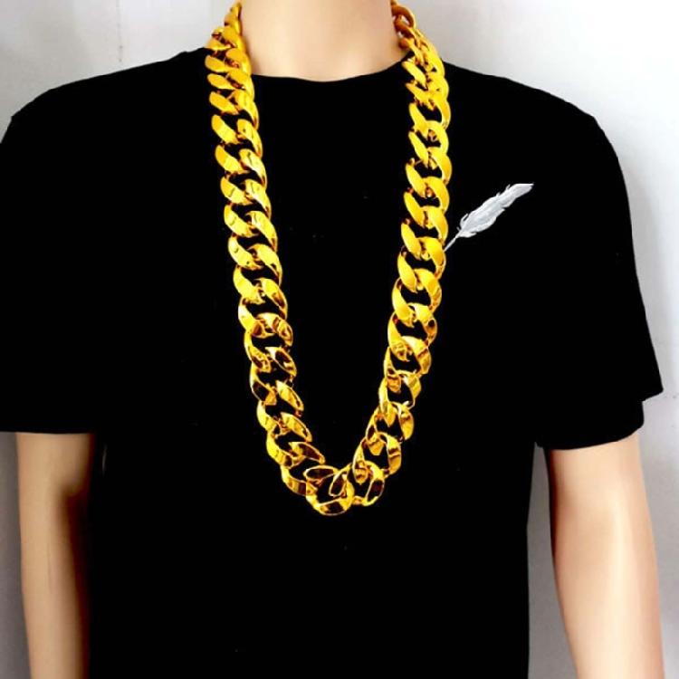 Faux Gold Chain Necklace Plastic Big Chunky Necklace Hip Hop Thick Gold Chain