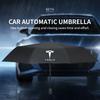 Autoaufkleber 2025 Neues Tesla Auto Innenzubehör Auto Faltbarer Regenschirm Tragbarer Automatischer Sonnenschutz Für Tesla Modell 3 Modell X Y