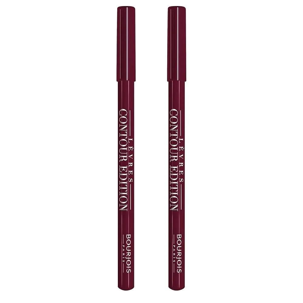 Bourjois 09 Plum It Up Purple Levres Lip Pencil 2-Pack Bourjois Levres Contour Edition Lip Liner and Pencil