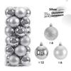 24pcs 6cm Christmas Tree Balls Big Christmas Ball Multicolor Ball Decorations Christmas Tree Ornaments Set for Home Party