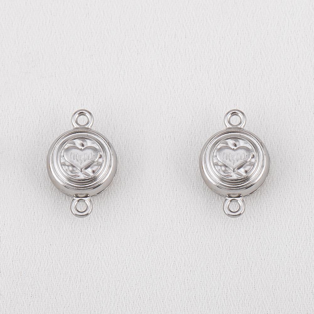 1Set Magnetic Buckle Stainless Steel Round Heart Clasp Flower Connector Bracelet Necklaces Jewelry Making DIY End Converter