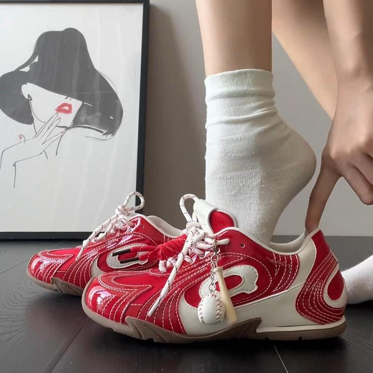 Niche racing shoes heighten moral training shoes women's 2025 autumn new popular mesh breathable casual lightweight sports shoes