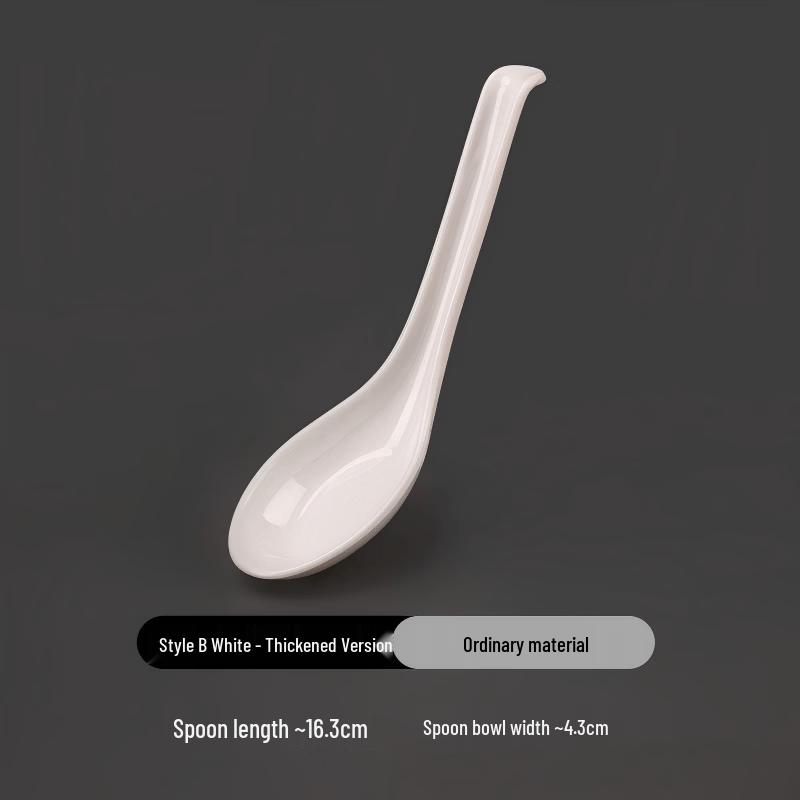 Di Ruien Melamine Long Handle Soup Spoons (10-Pack)