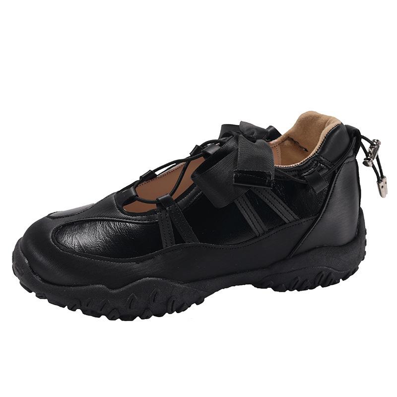 Silver inner height increase platform ballet training shoes women's 2025 new hollow breathable Mary Jane sports sandals