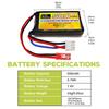 2PCS 7.4V 500mAh 30C Lithium Batteries with JST-2P Plug for Remote Control Helicopters, 4-Axis Airplanes, Small Aircraft, FPV Racer Drones, RC Cars, T