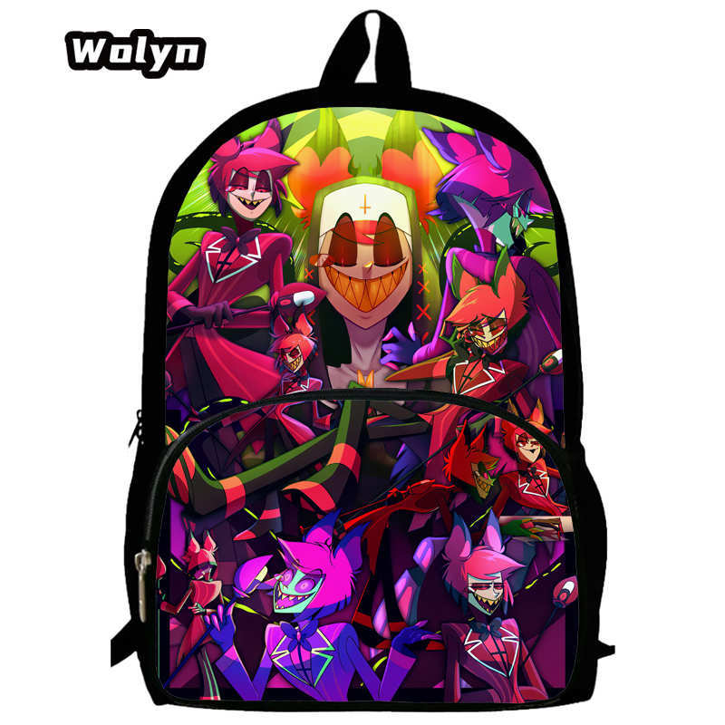 Hell Inn Hazbin Hotel Student School Bag High Value Leisure Oxford Ridge Relief Backpack