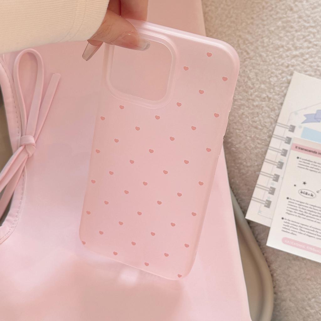 Ins Small Love Applies To Apple 16 Mobile Phone Case 17pro Max Gentle Iphone14 Korean 13 Clear Feeling 11