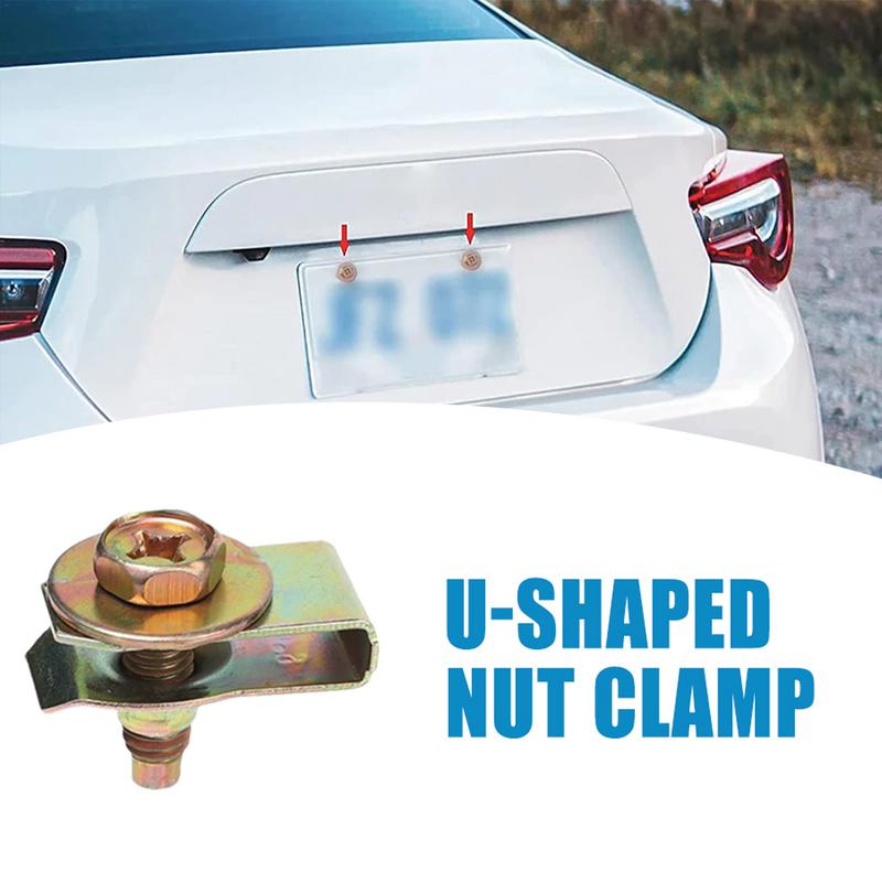 Car Clips For Bumper Bolts Nuts Retainer Clips Bumper Clips 20X U-Shaped Car Clips Fasteners Retainer Kit Automotive Clips M4