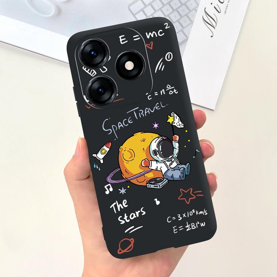For Tecno Spark 10C KI5k KI5m Case Tecno Spark 10 Pro Spark10 Back Cover Shockproof Liquid Silicone Coque Astronaut Dinosaur