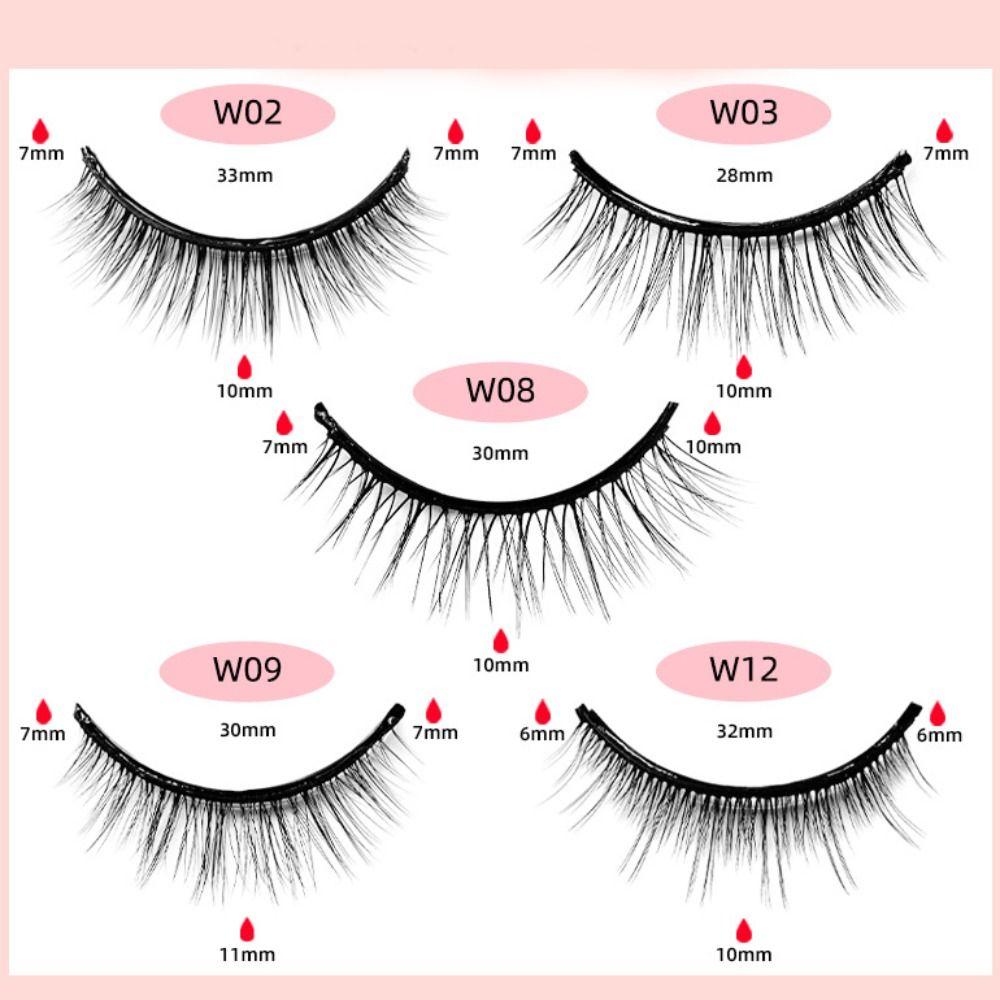 with Spare Tape Glue Free False Eyelashes Long Lasting False Eyelash Clusters  Makeup Tools