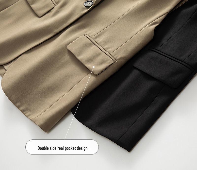 Gilet de costume minimaliste tendance de style coréen pour femmes - Vêtement d'extérieur haut de gamme, à la mode et polyvalent