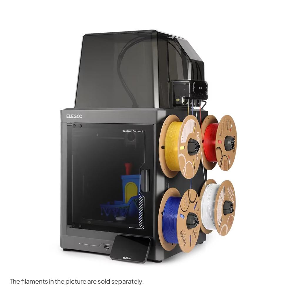 ELEGOO Centauri Carbon 2 Combo 3D Printer FDM 4-Color Printing Speed 500mm/s² with CANVAS Low Noise Nozzle 350℃ 256x256x256mm