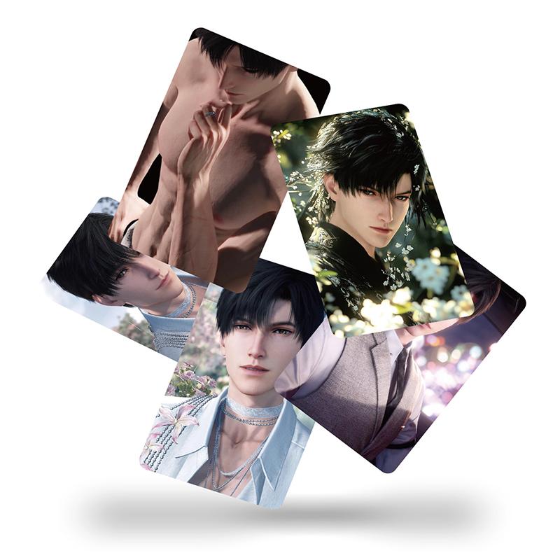 50 Pcs/Set Love And Deepspace Game Laser Lomo Card Caleb Sylus Zayne Xavier Characters Hd Photocard Fans Collection Cards