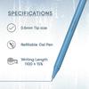 Pentonic Frost 0.6 mm Refillable Gel Pen Blue Ink for Office, School & Home Writing Pack of 1 X 10pcs