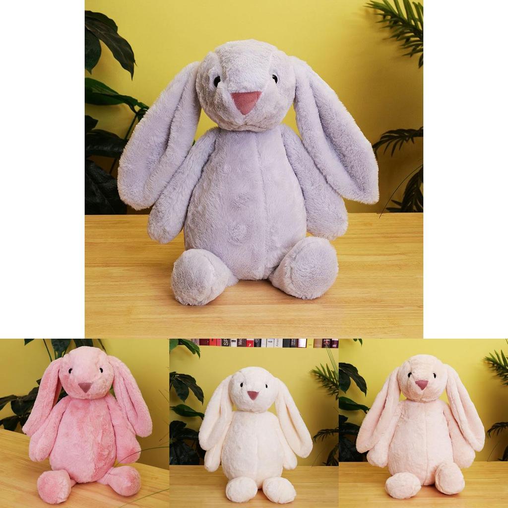 Shy Bunny Plush Toy Soft Short Pile Stuffed Animal With Pp Cotton Filling For Kids Special Characters Included