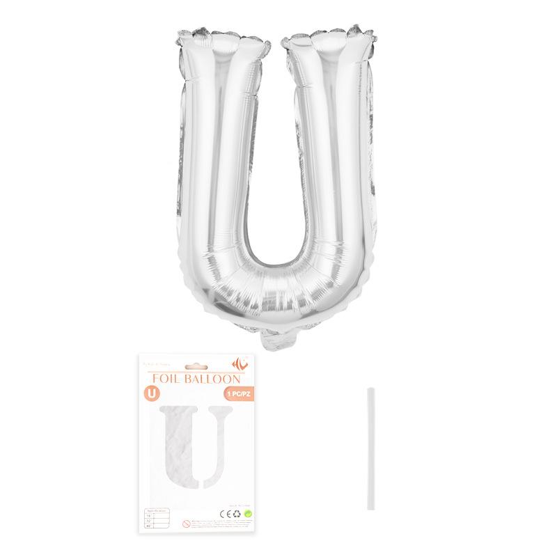 Independent Paper Card Packaging 16-Inch English Letter Aluminum Film Balloon Birthday Party Decoration Arrangement Aluminum Foil Balloon