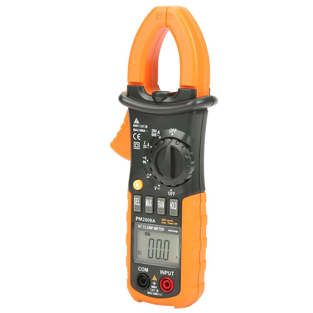 PEAKMETER PM2008A Handheld Digital LCD Clamp Meter AC DC Voltage Diagnostic Multimeter