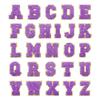 Gold Edged Glitter Embroidery Letter Cloth Patches - DIY Iron-on Clothing Decoration.