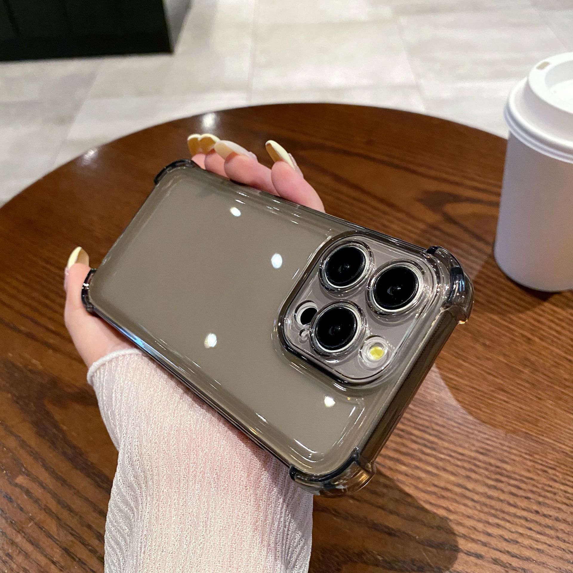 

Усовершенствованный чехол для мобильного телефона Apple 16pro с подушками безопасности на четырех углах и защитой от падений, прозрачный защитный чехол 14tpu для iPhone 15 Apple 16PLUS