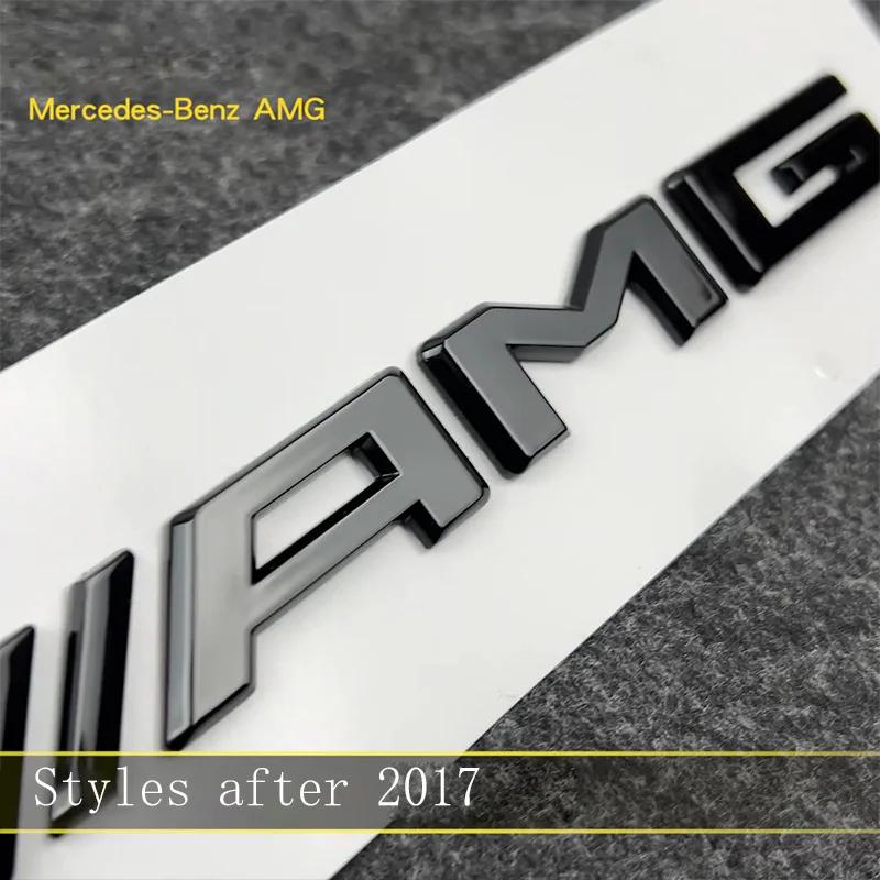 Car Sticker AMG Logo Car Tail Trunk Auto Emblem Sticker Accessories For Mercedes Benz Brabus Smart Maybach W204 GLC CLA W205 W20