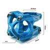 Bicycle Cnc Hollow Stem Aluminum Alloy Mountain Bike Downhill Hollowed Riser Tube Ultra-light Short Stems 0 Degree