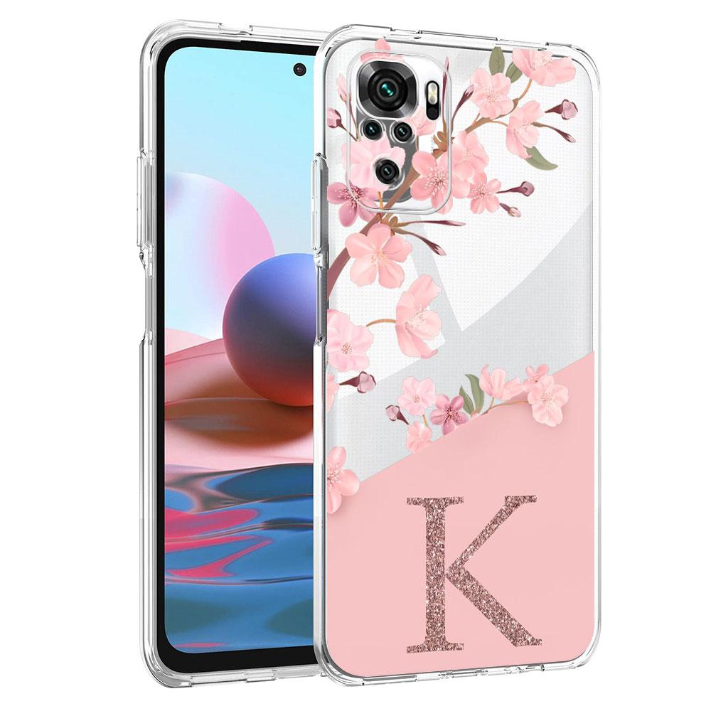 

Чехол Cherry Flower Letter AB для Xiaomi Redmi Note 11 10 9 8 Pro 10S 9S 9A 9C 9T 10C K40 7 8T прозрачный мягкий силиконовый чехол для телефона Redmi 9T