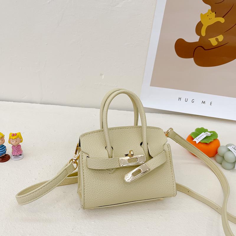 Korean Style Lychee Pattern Mini Crossbody Handbag for Girls