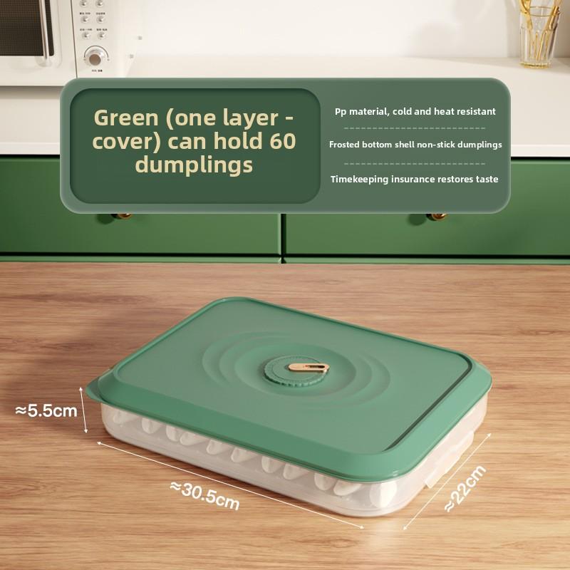 Flerlags oppbevaringsbeholder for dumplings, stabelbart frysebrett, lufttett matorganisator for kjøkken