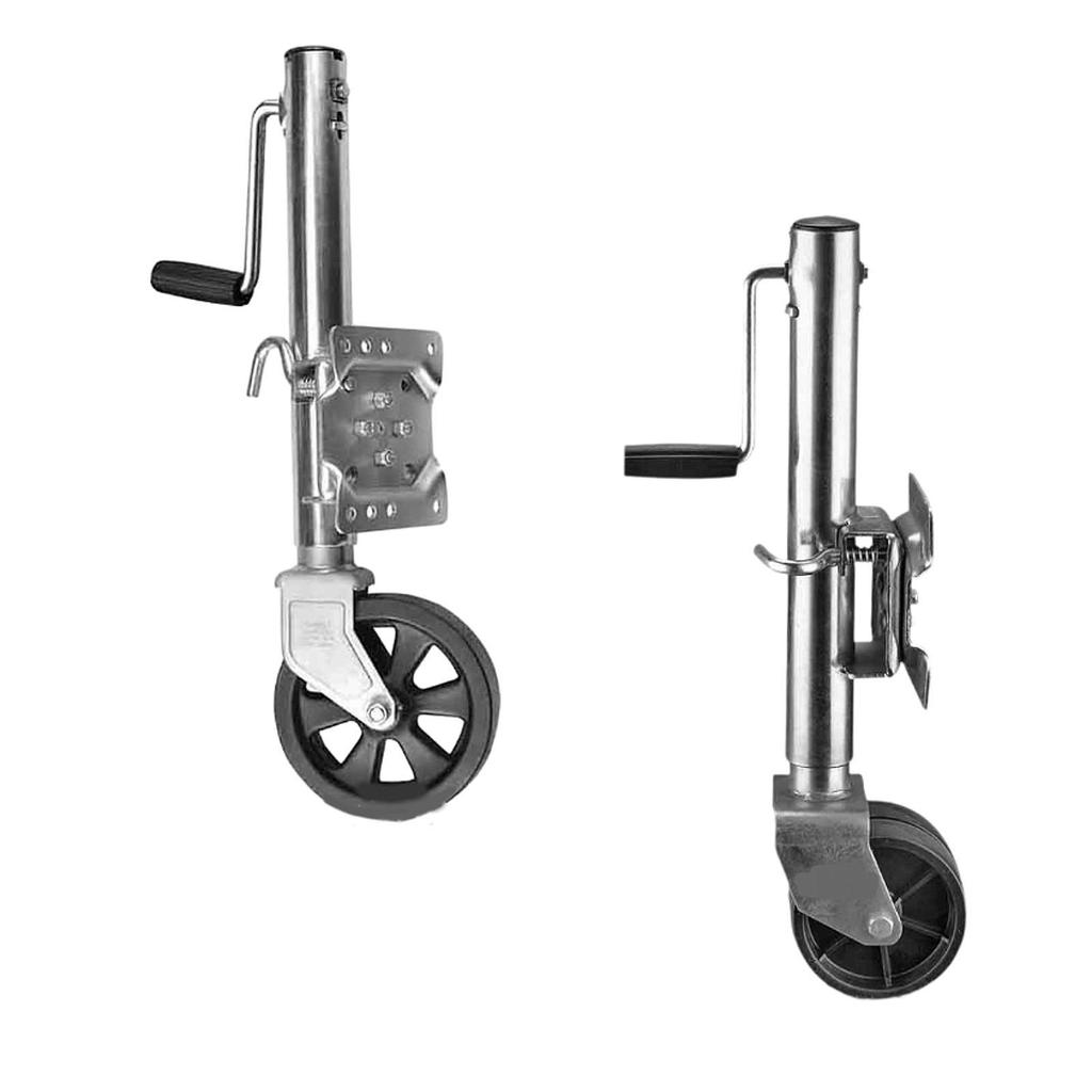 Solid Wheel Sidewind Round Swivel Trailer Jack With Bolt, Boat Trailer Jack Stable 1500 Lbs Trailer Jack for Trailer Garden Boat