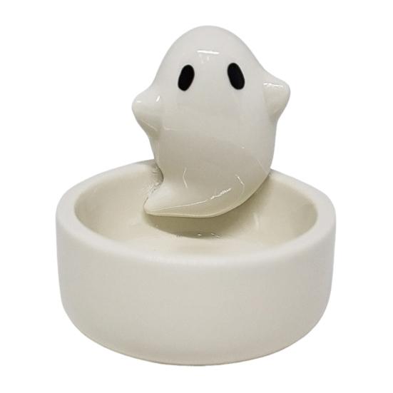 Halloween Ghost Ceramic Candle Holder Gnome Cat Angel Fox Hedgehog Frog Squirrel Candle Stand Candlestick Table Centerpiece Decoration