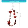Elegant PVC Star Beaded Keychain Pendant Mobile Phone Chain Strap Fashion Cellphone Rope Women Telephone Lanyard Jewelry
