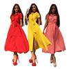 Elegante Abito Lungo da Donna con Opzioni Colorate in Tessuto Misto Cotone per l'Estate