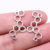 20pcs Charms Hexagonal Honeycomb DIY Jewelry Findings Antique Silver Color Bee Honeycomb Charms