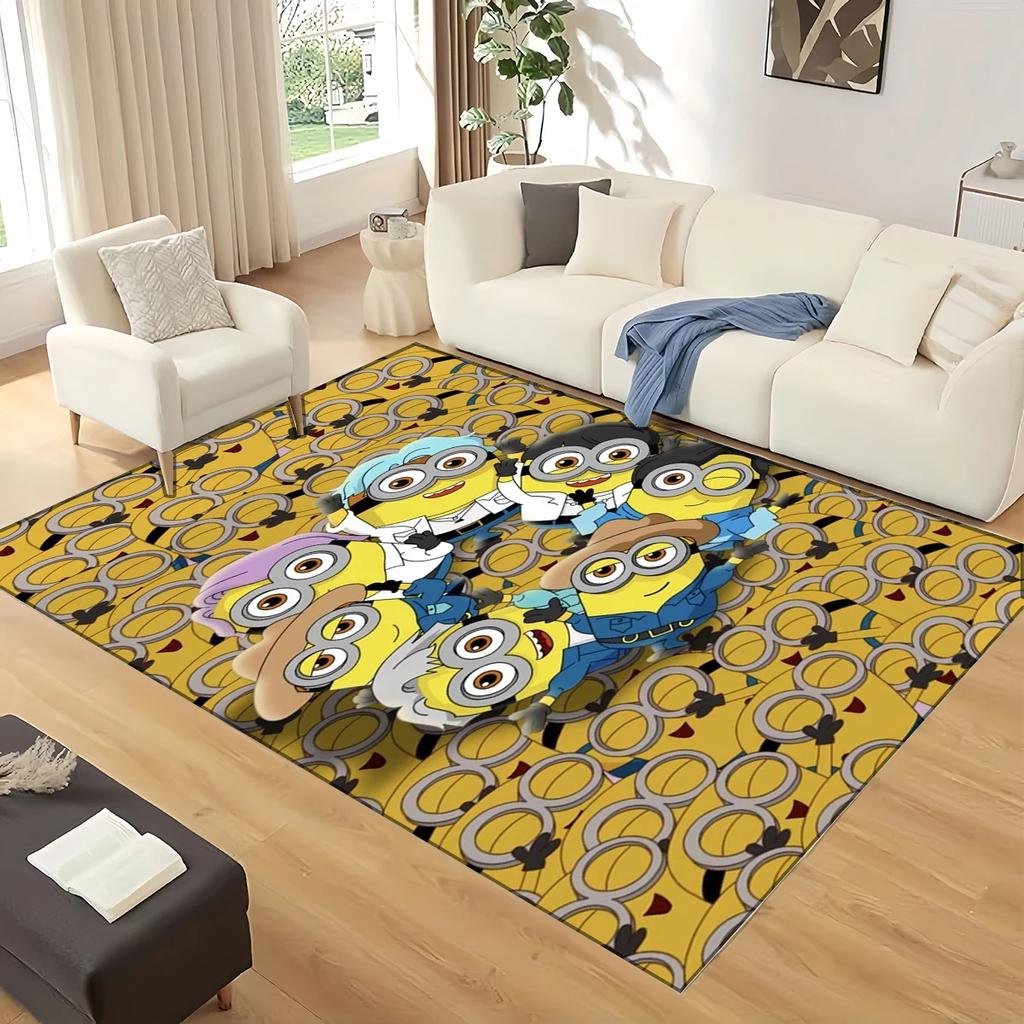 Minions Cartoon Carpet Rug for Living Room Bedroom Home Sofa Decoration,kids Play Non-slip Floor Mat Christmas Gift