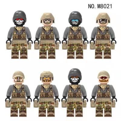 M8021 figurine d'action militaire contre le terrorisme Commando petit bloc de granulés 8 ensembles de jouets pour garçons