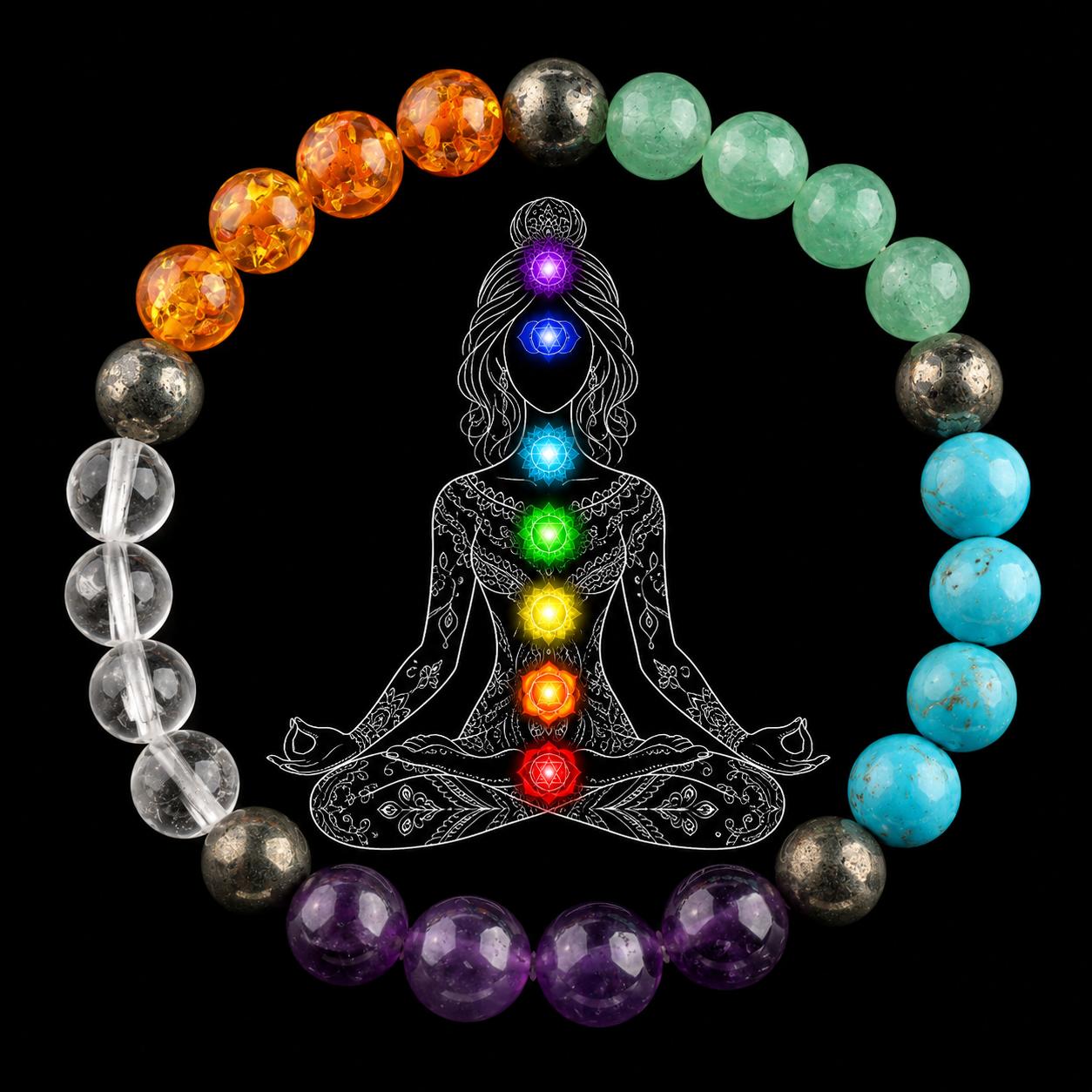 Multi Powerful Crystal Bracelet, Handmade Beads Jewelry For Men and Women, Bracelet For Gift DB-02