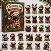 Generic Dog Christmas Advent Calendar 24 Days Cute Puppy Figurine Countdown Blind Box Holiday Home Desktop Decoration Gift