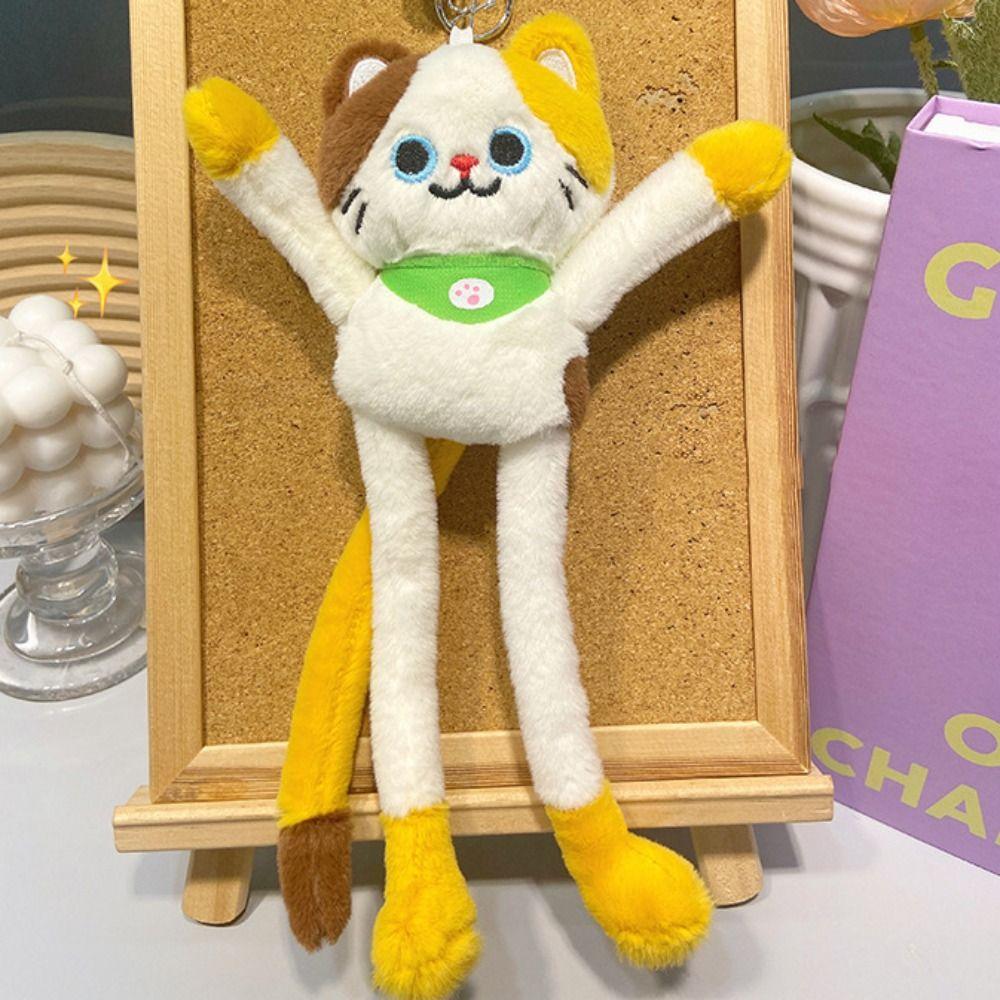 Stuffing Plush Cat Pendant Soft Animal Keychain Cat Plush Doll Keychain  Girl Birthday Gift
