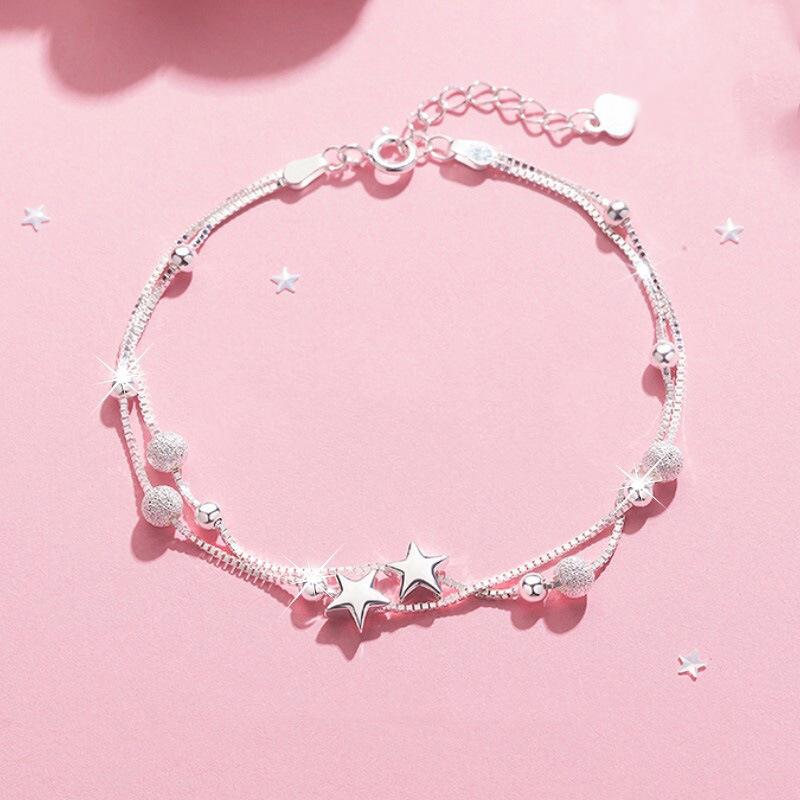 925 Silver Flower Bracelet For Women Original Texture Adjustable Solid Bracelets Light Luxury Party Jewelry