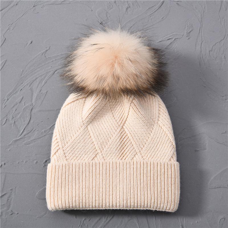 Autumn and winter fine twill wool hat rabbit down rabbit fur hat soft men's and women's warm soft waxy knitted hat