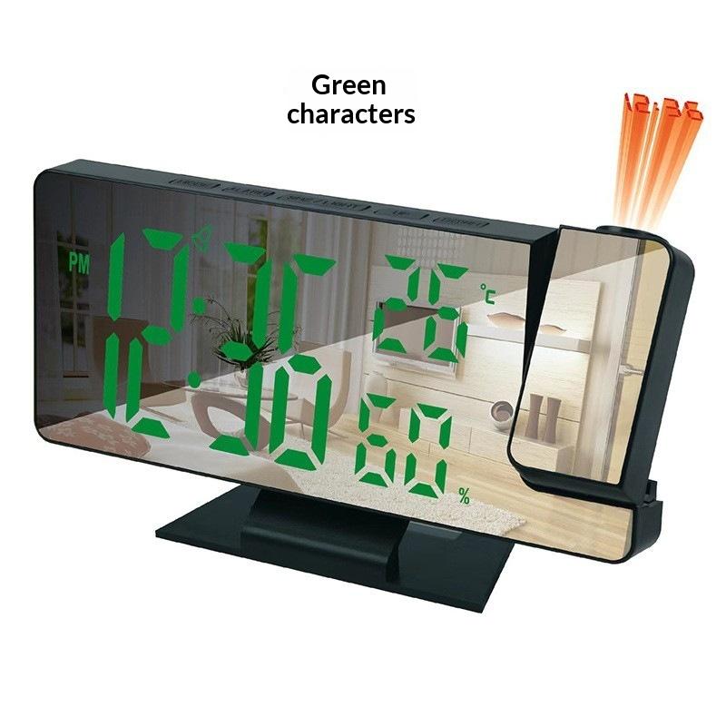 

Led Digital Alarm Clock Projection Clock With 180°Rotatable Projector Mirror Large Screen Projection Clock For Home Office Table