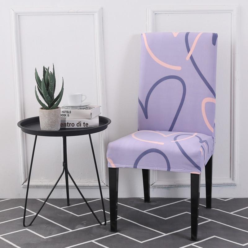Big Elastic Dinner Chair Cover Stretch Printed Seat Chair Covers Slipcovers For Home Party Dining Room Office El Banquet 1Pc