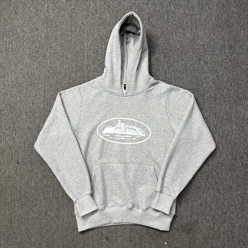 Corteiz Classic Ship Print Fleece Hoodie Casual Streetwear Men Women