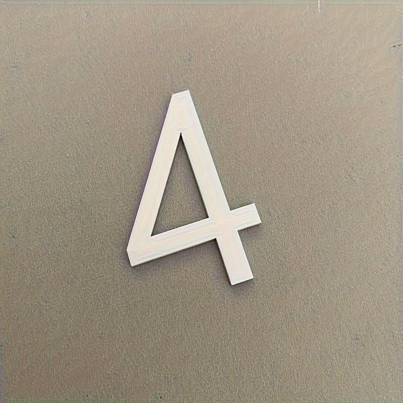1pc Modern Black Self-Adhesive Acrylic House Number 7 - Easy Install, No Battery Required, Plastic Surface Mount Address Sign for Home
