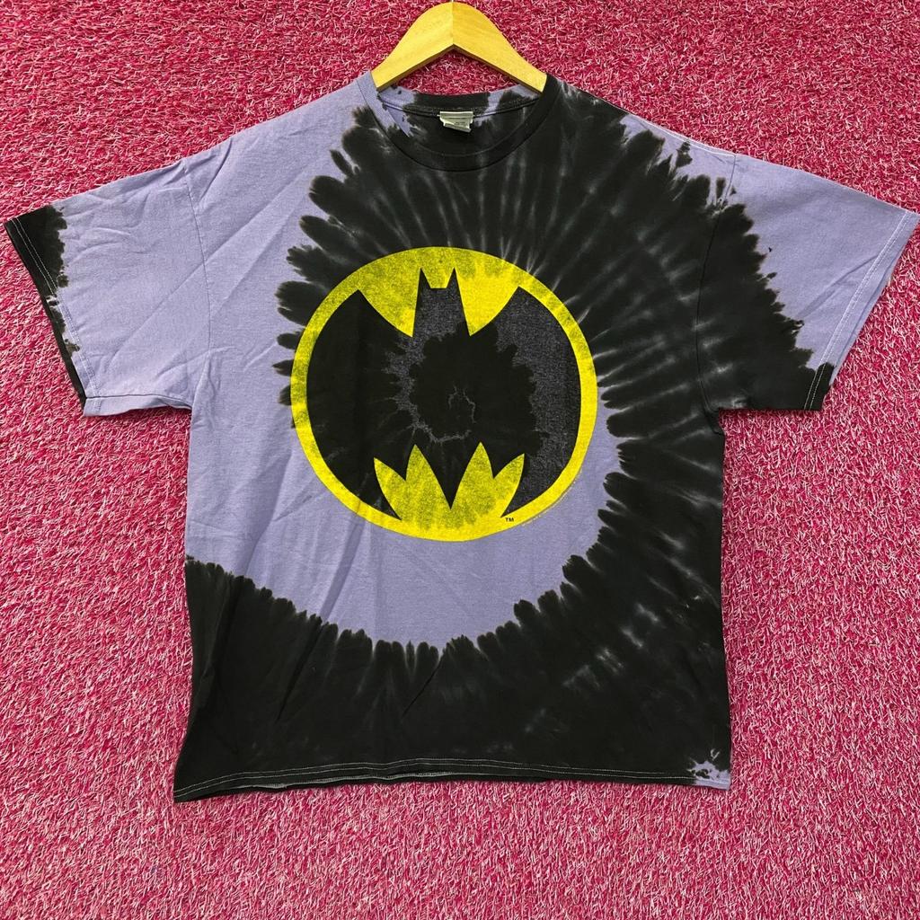 DC Batman Logo Graphic Design Tie Dye T-Shirt
