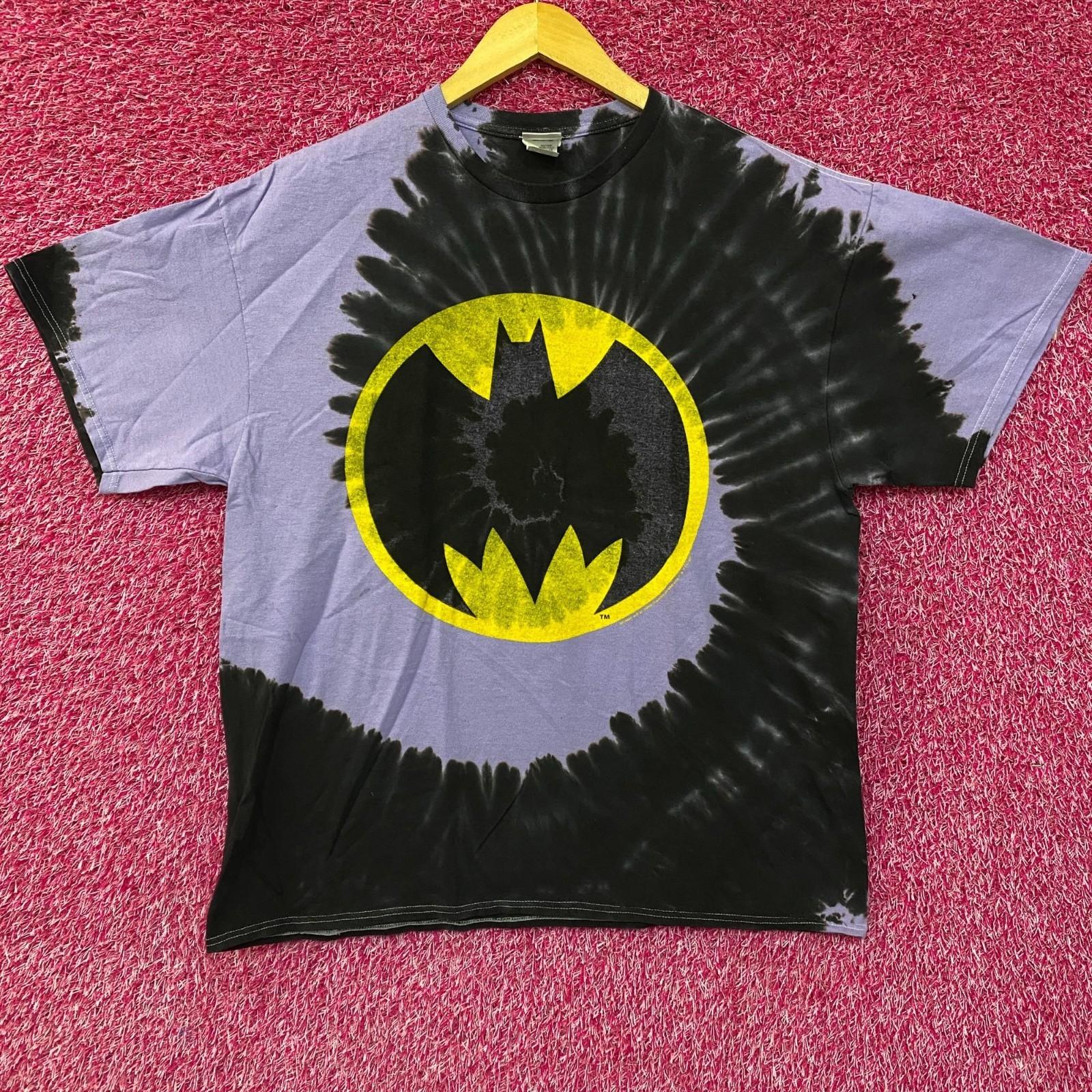DC Batman Logo Graphic Design Tie Dye 100% Cotton T-shirt Mens Tees Top S
