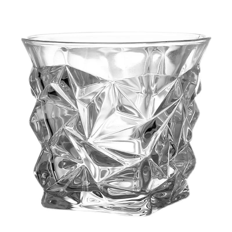 280ml/310ml/320ml Wine Cups Glass Ice Cracked Glasses Iceberg Whiskey Cup Spirits Glass Water Cup Creative Beer Glass Drinkware