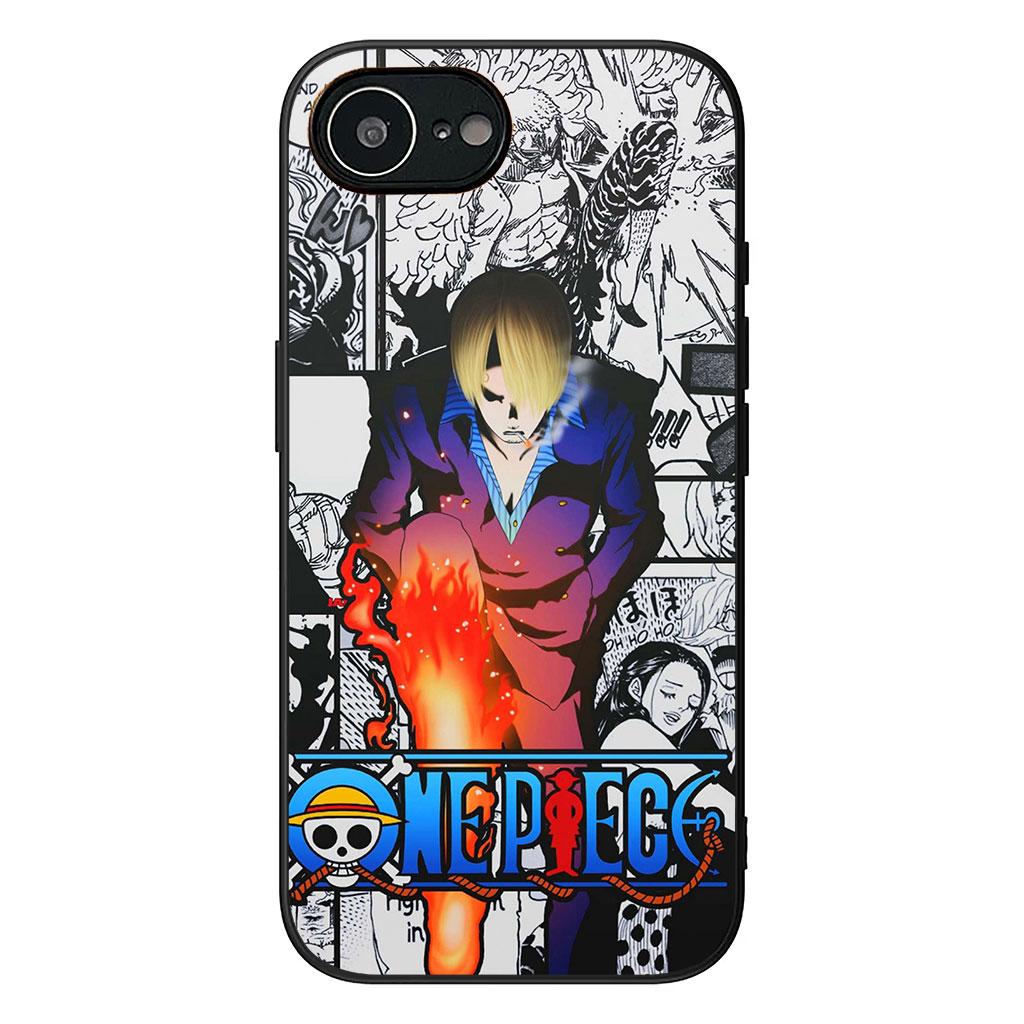 Cover for Apple iPhone 16 15 14 Plus 13 12 Mini 17 Pro Max + ProMax 16E Air 16+ 15+ Phone Case Comics Luffy One Piece Sanji