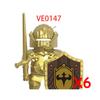 Medieval Castle Soldier Action Figures Building Block Empire Templars Lancer Warrior Militia Helmet Shield Sword Bow Toy Gifts