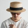 Bao Cancan Straw Fedora Straw BAO BOATER HAT M [Reck Hatter] Hat, Hat, Hat, Hat, Hat, Spring, Summer, Autumn, Gentleman's Hat, Men's RH-212
